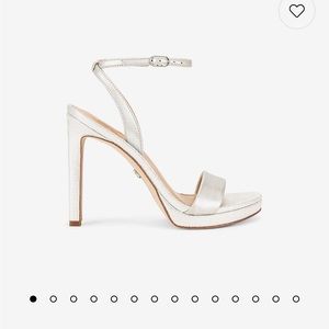 Revolve sam Edelman jade heel in soft silver